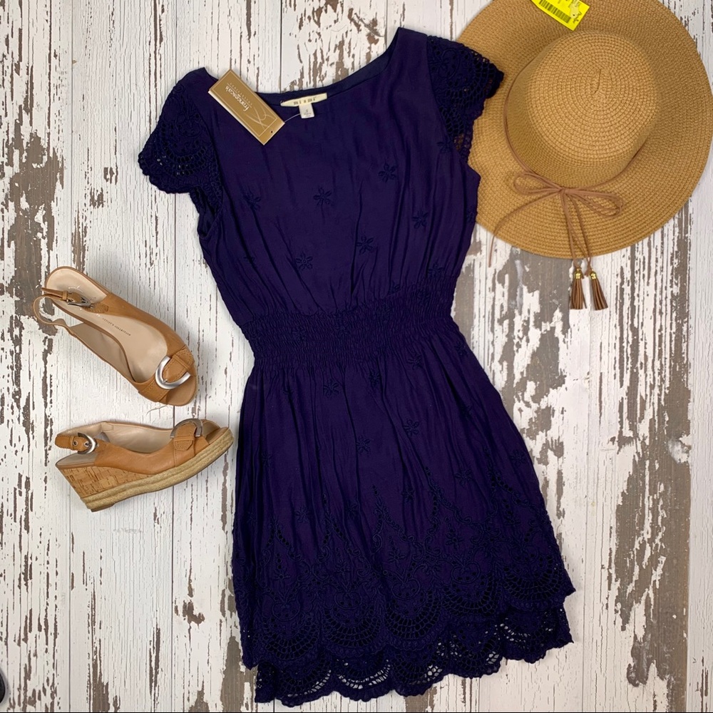 New with tags navy blue dress.
